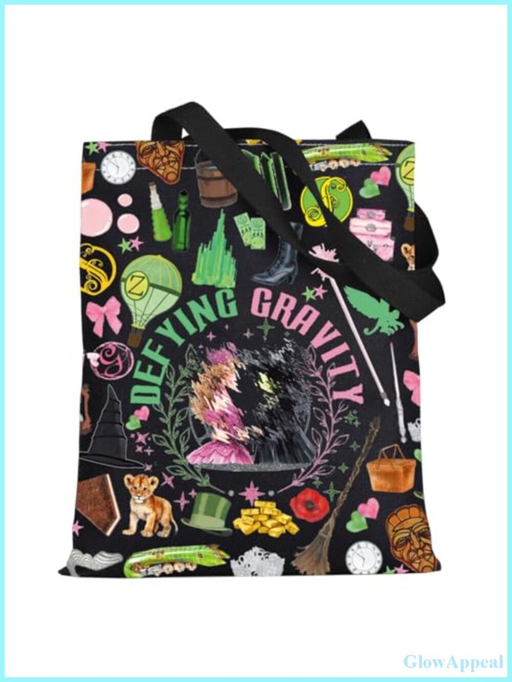Witch Tote Bag Canvas Reusable Shoulder Bag Theater Gift Dinner Shopping Travel